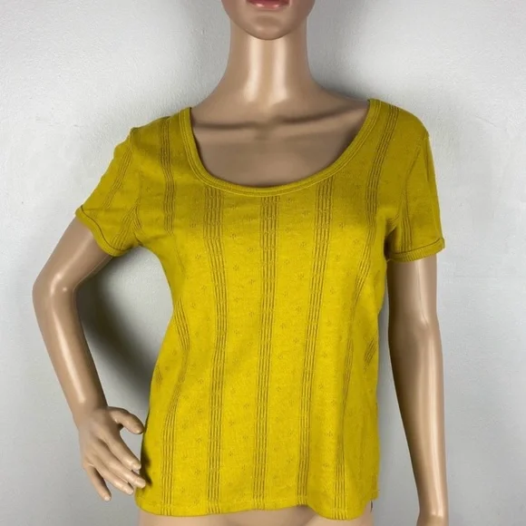 NEW MADEWELL POINTELLE KNIT TOP - Picture 2 of 7